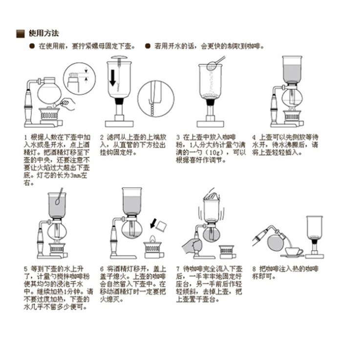 玻璃咖啡蒸馏器(5人用)