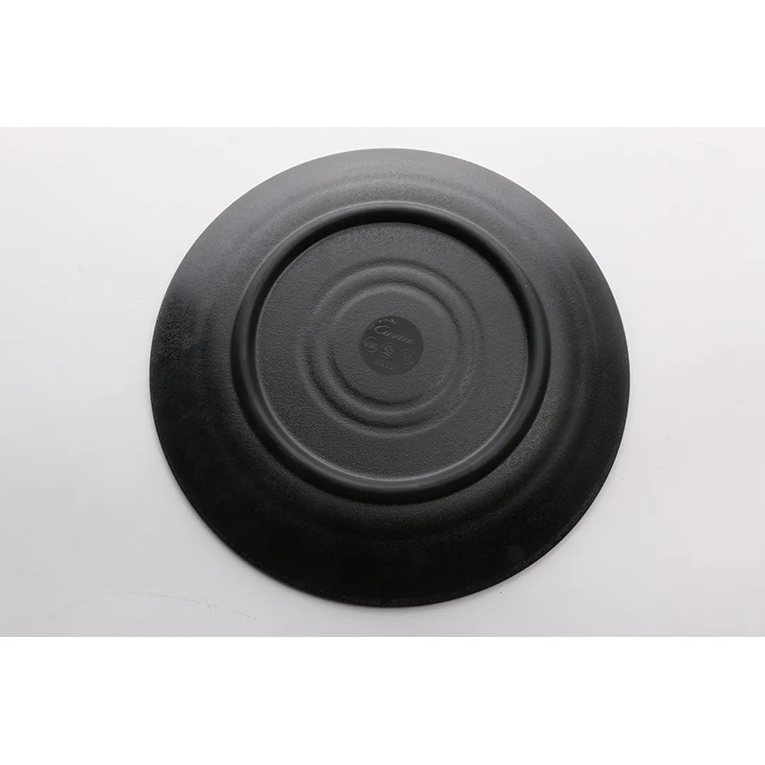 磨砂密胺黑螺纹盘(10寸)