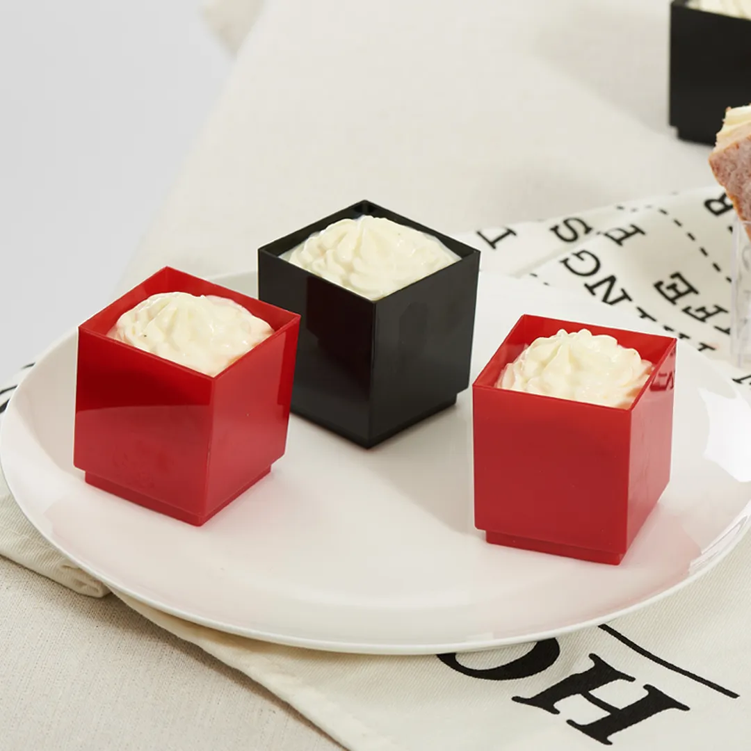 bfooding 一次性餐具(小方杯-黑色)