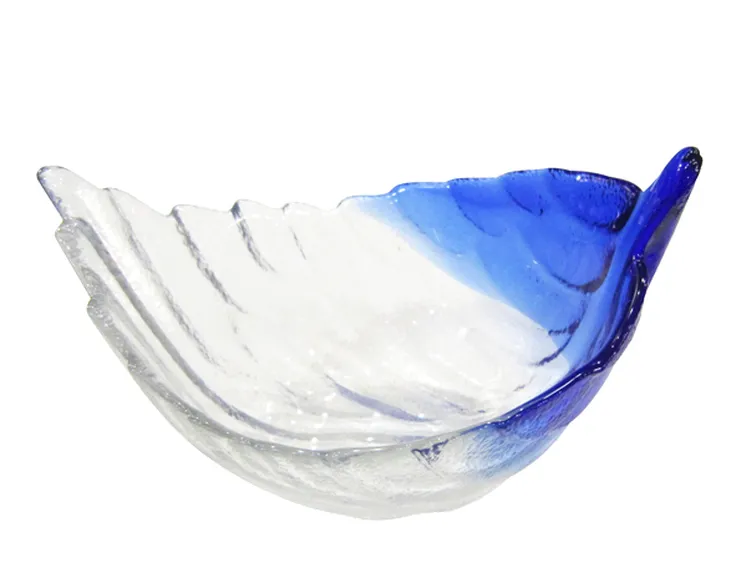 琉璃叶形碗古兰色