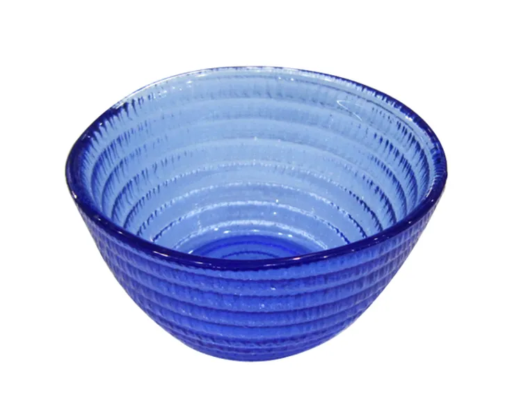 琉璃螺纹小碗古兰色